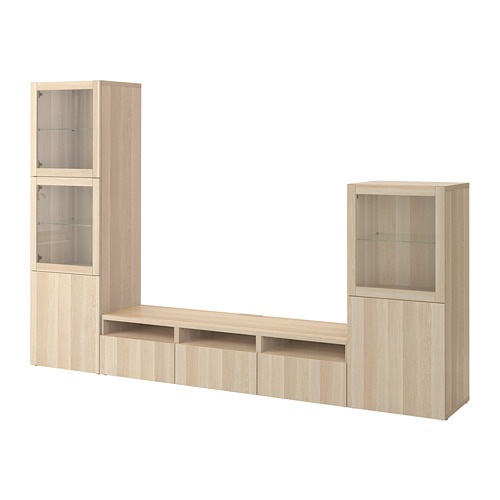 BESTÅ TV storage combination/glass doors