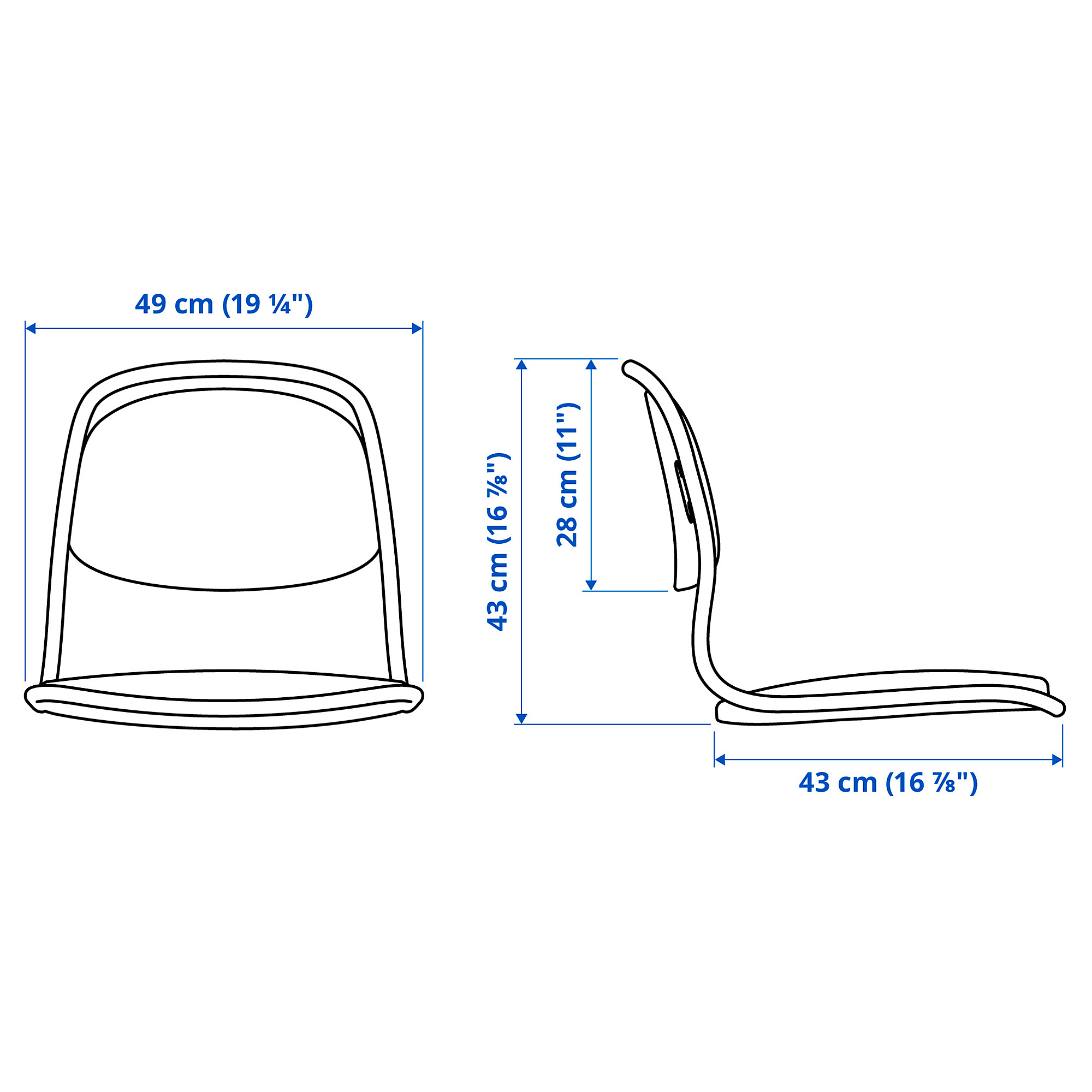 ÖRFJÄLL seat shell