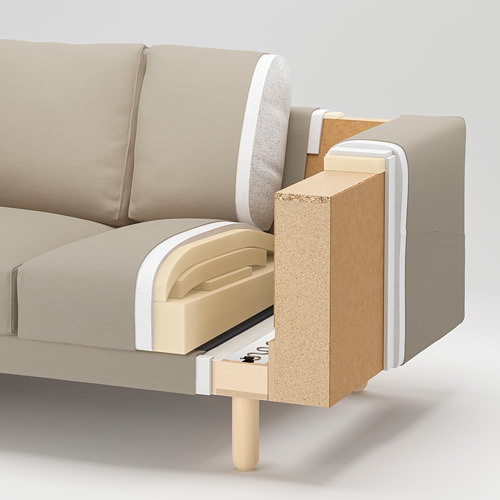 3seat sofa, Edum beige/birch IKEA Hong Kong and Macau