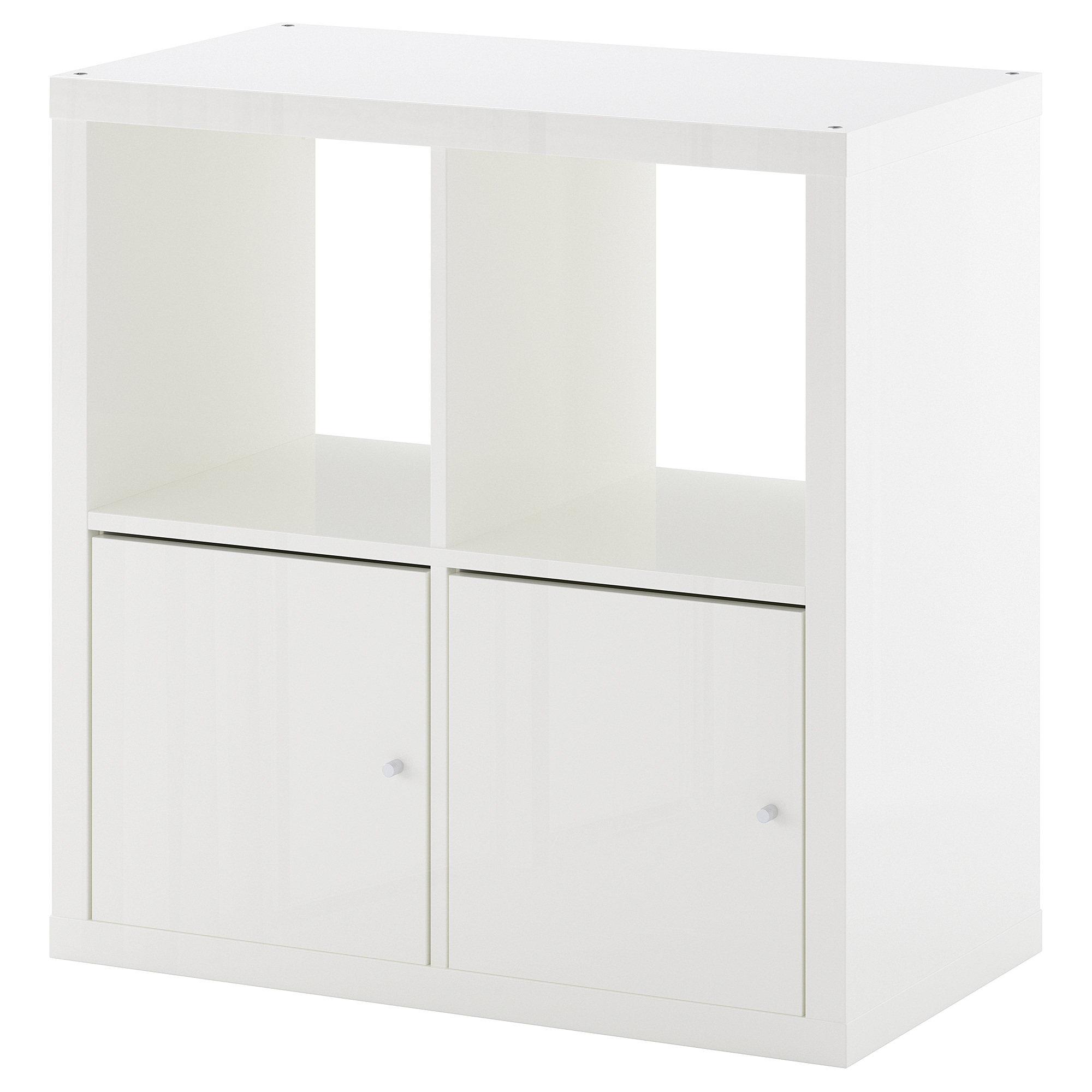 KALLAX shelving unit with doors, highgloss/white IKEA Hong Kong