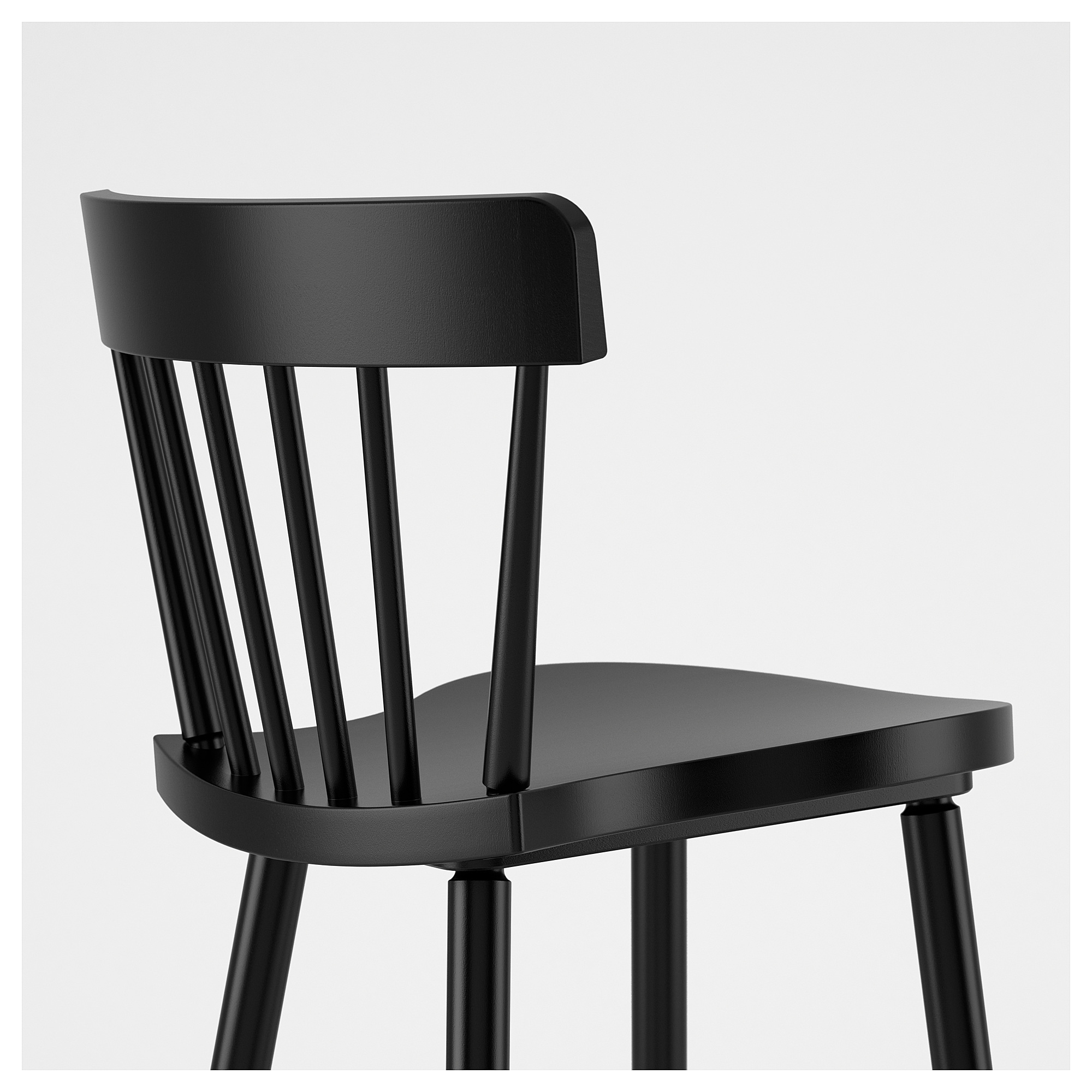 NORRARYD bar stool with backrest, seat height 74cm, black IKEA Hong Kong and Macau
