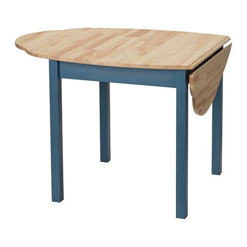 OMMJÄNGE - drop-leaf table, pine/stained blue, 134x82 cm | IKEA Hong Kong and Macau - PE977100_S4
