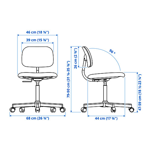 BLECKBERGET swivel chair