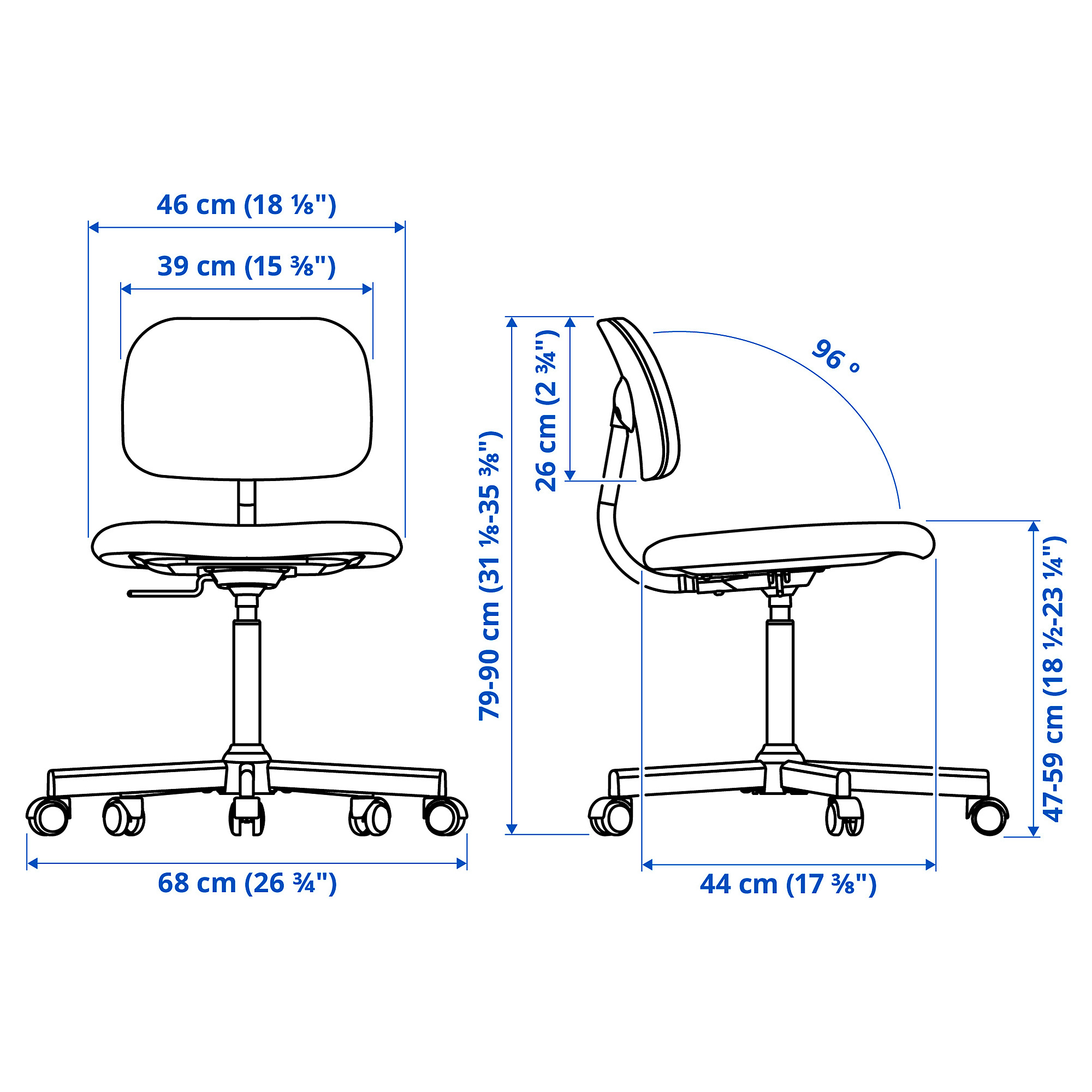 BLECKBERGET swivel chair
