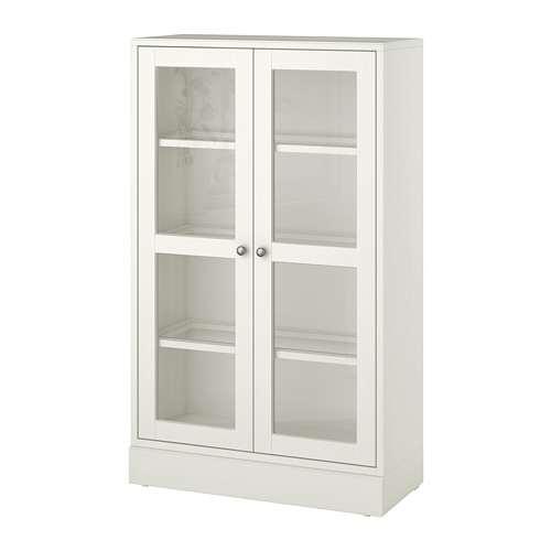 HAVSTA glass-door cabinet with plinth
