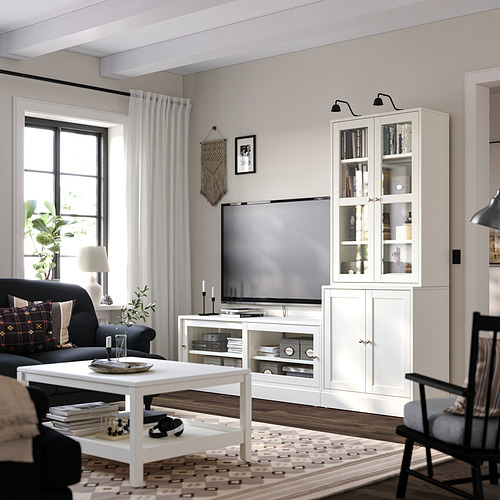 HAVSTA TV storage combination/glass doors
