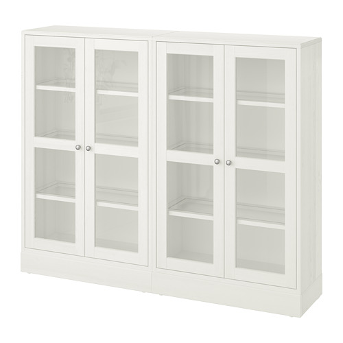 HAVSTA storage combination w glass doors