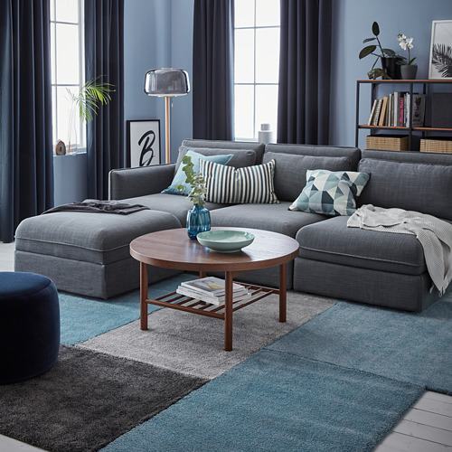 STOENSE rug, low pile, 80x150 cm, medium grey