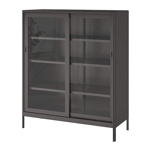 IDÅSEN cabinet with sliding glass doors