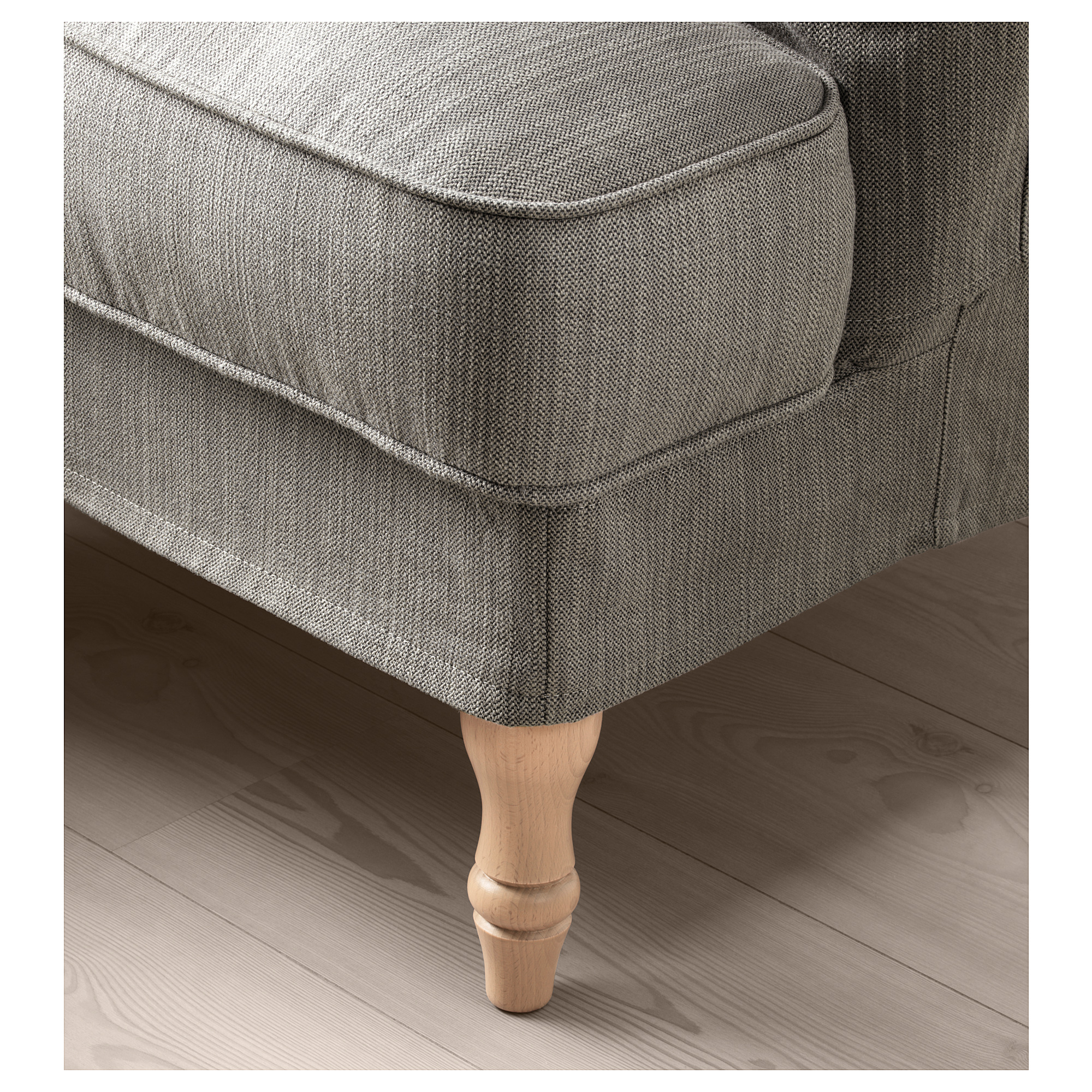 STOCKSUND 2seat sofa, Nolhaga greybeige/light brown/wood IKEA Hong Kong and Macau