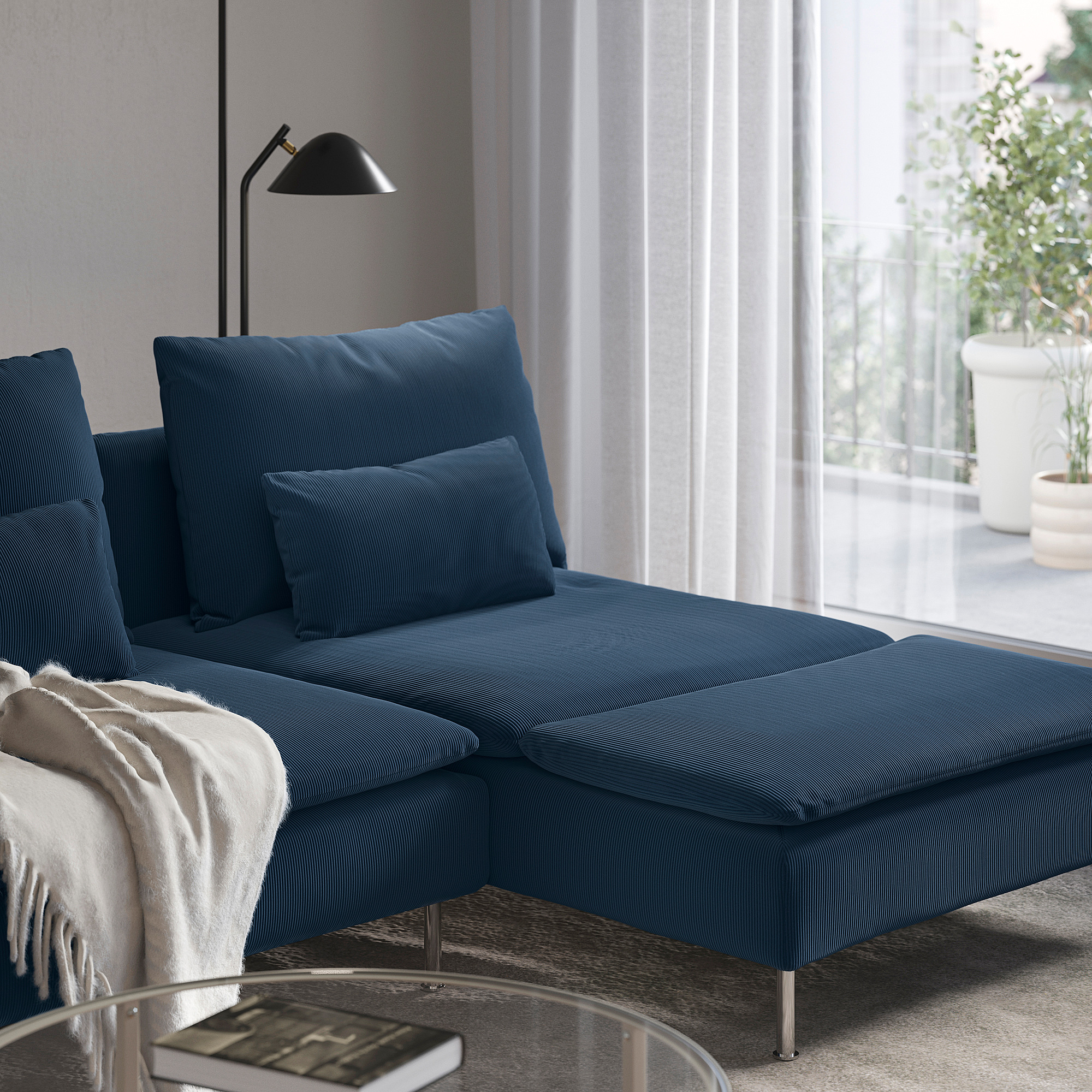 SÖDERHAMN 4-seat sofa with chaise longue