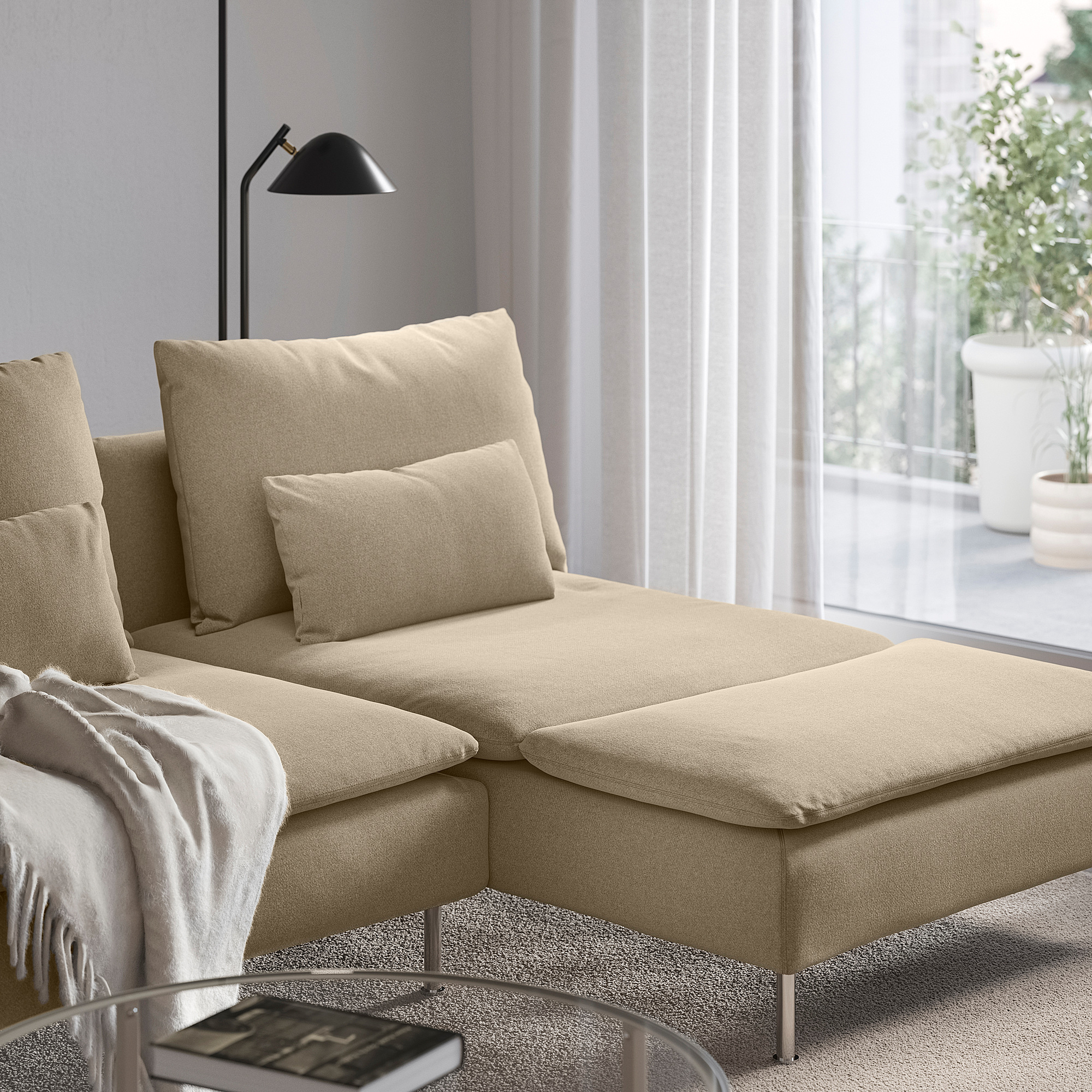 SÖDERHAMN 4-seat sofa with chaise longue