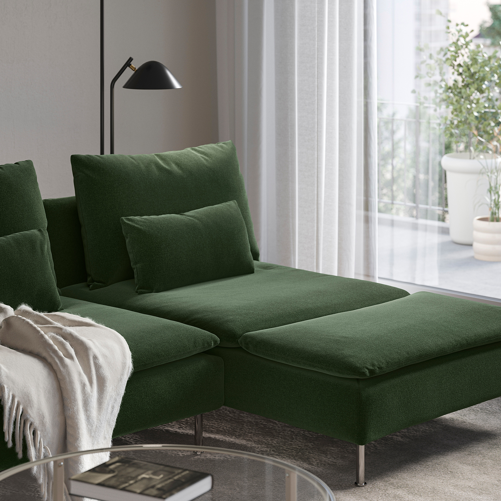 SÖDERHAMN 4-seat sofa with chaise longue