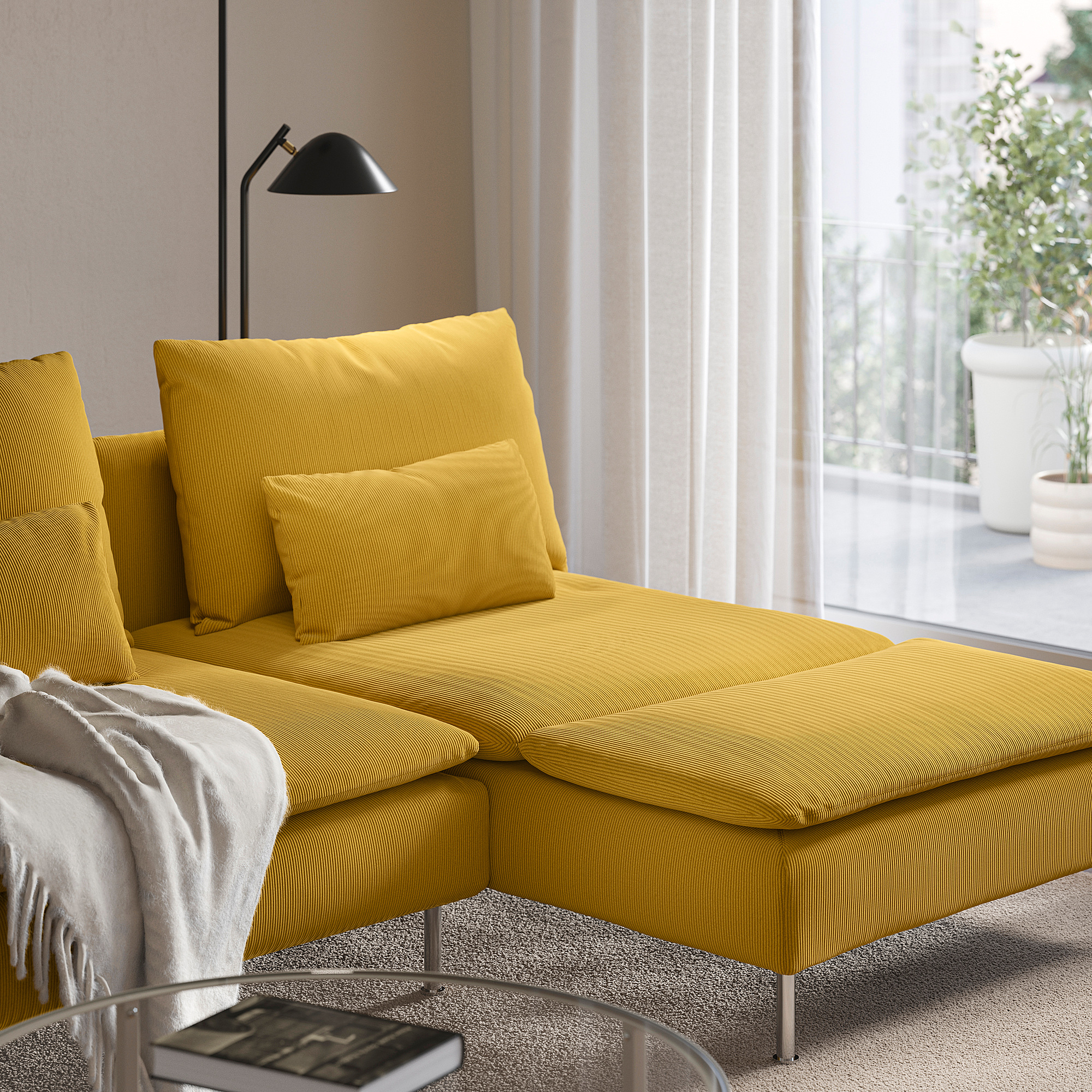 SÖDERHAMN 4-seat sofa with chaise longue
