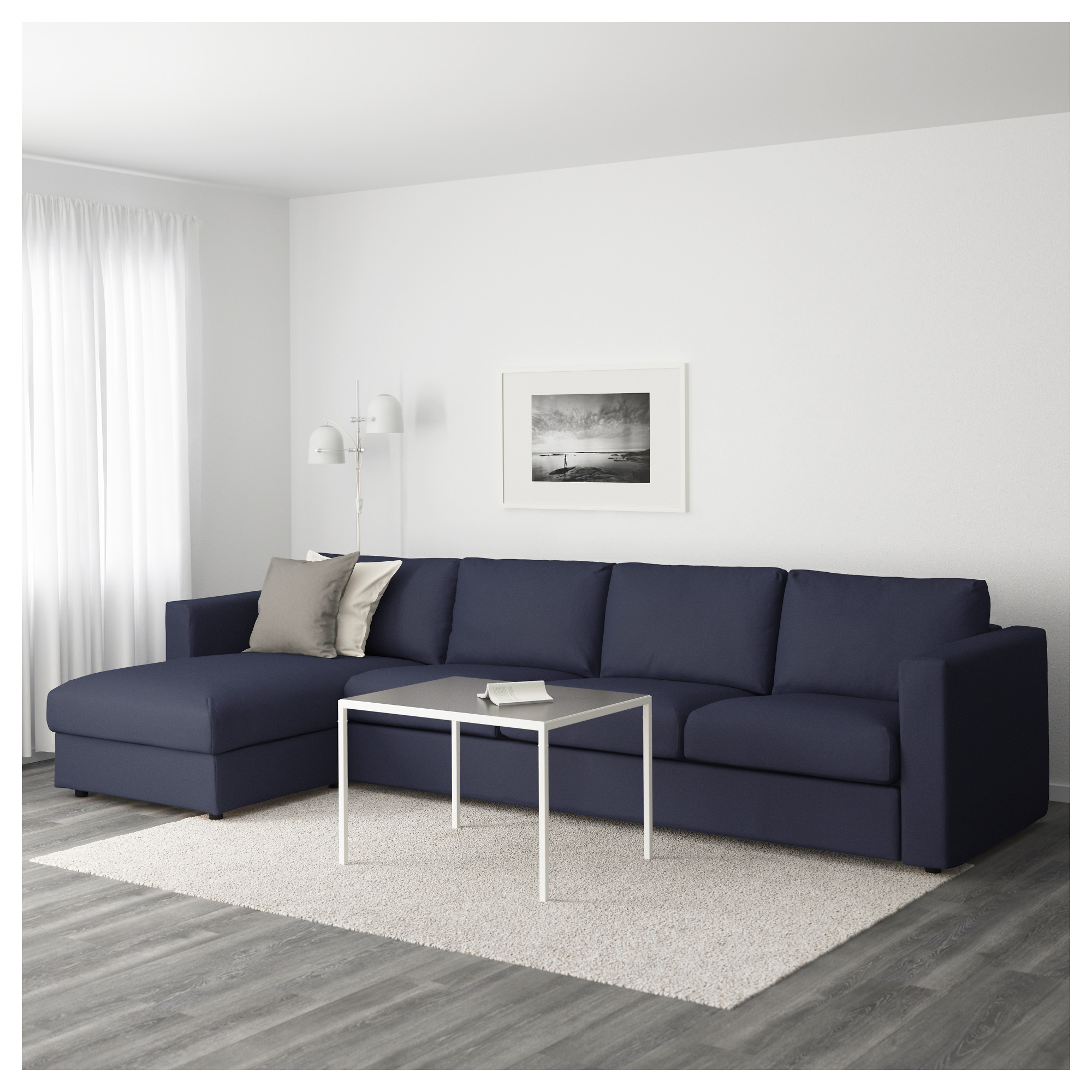 VIMLE 4seat sofa, with chaise longue/Orrsta blackblue IKEA Hong