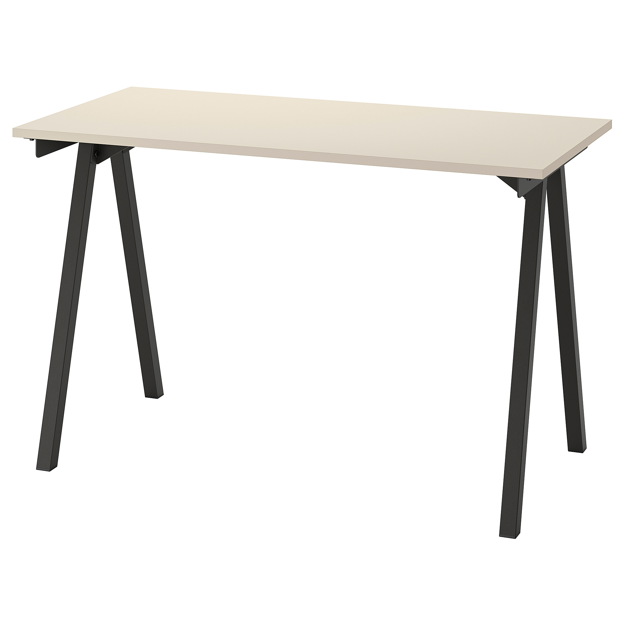 TROTTEN - desk, beige/anthracite, 120x60 cm | IKEA Hong Kong