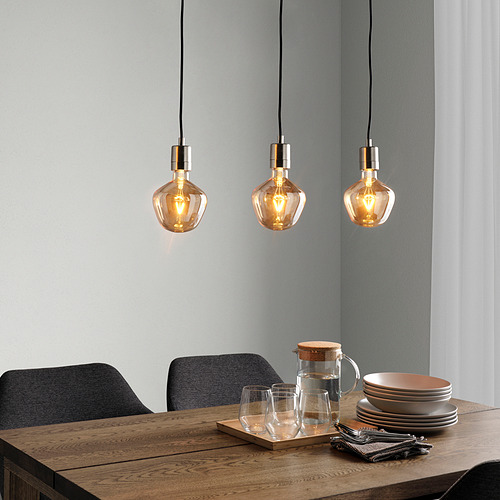 MOLNART/SKAFTET pendant lamp with light bulb
