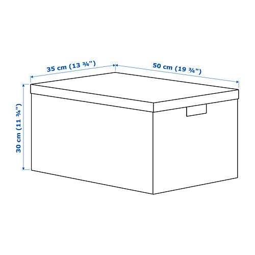 TJENA storage box with lid