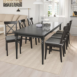 INGATORP/INGOLF - 一檯六椅, 白色/Nordvalla 米黃色 | IKEA 香港及澳門 - PE741189_S3