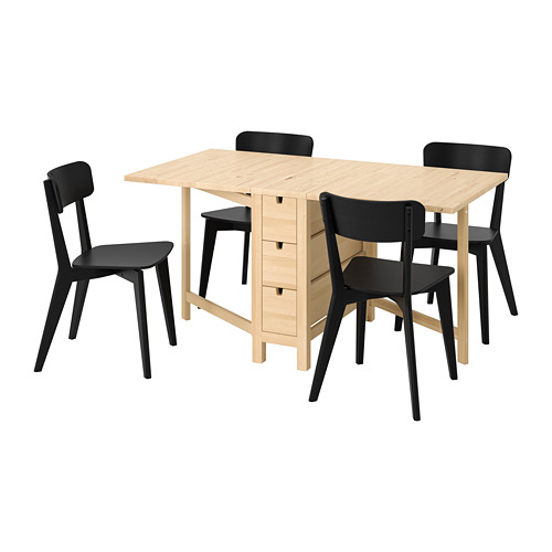 NORDEN/LISABO table and 4 chairs