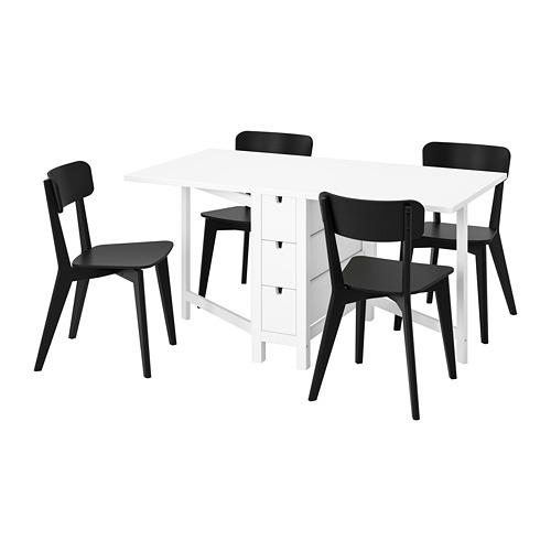 NORDEN/LISABO table and 4 chairs