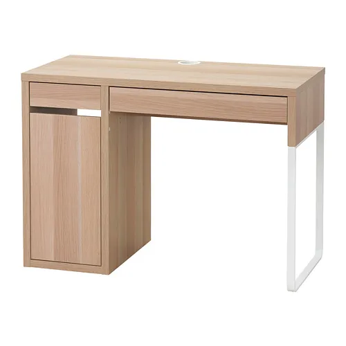 MICKE - desk, white stained oak effect, 73x50 cm | IKEA Hong Kong