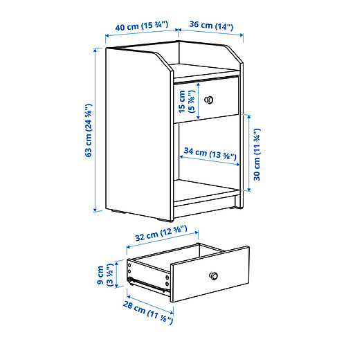 HAUGA bedroom furniture, set of 2