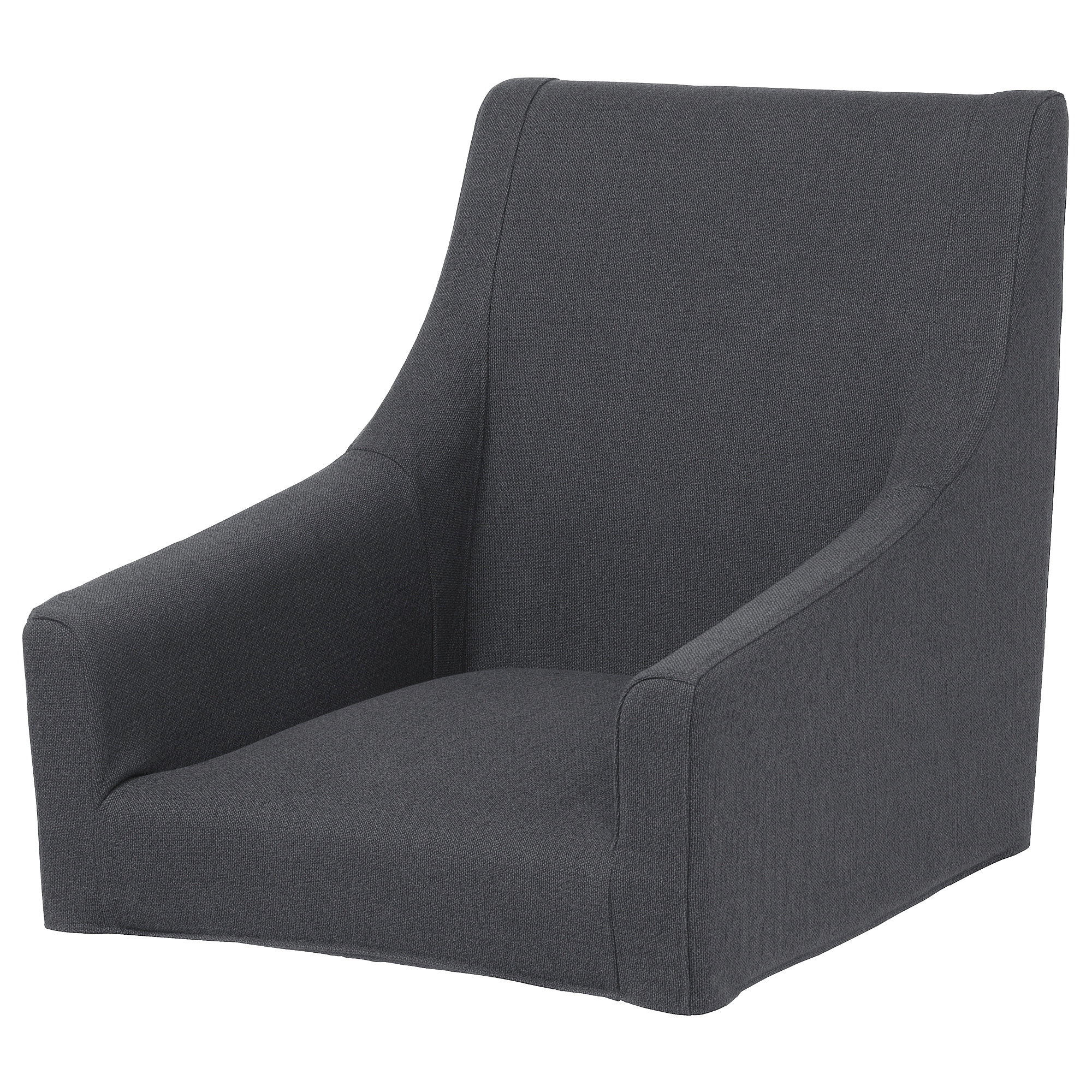 SAKARIAS cover for chair with armrests, Sporda dark grey IKEA Hong