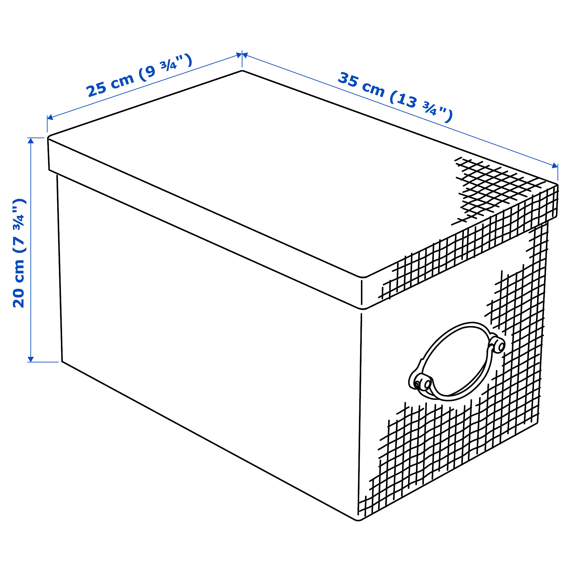 KVARNVIK storage box with lid