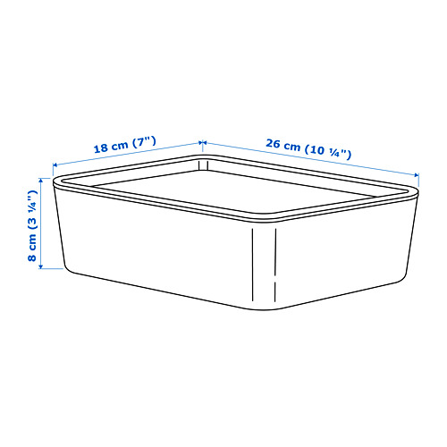 KUGGIS storage box with lid