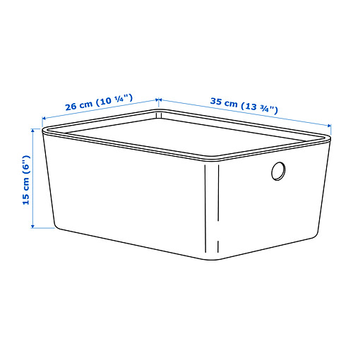 KUGGIS storage box with lid