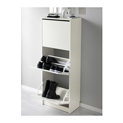 BISSA - 三格鞋櫃, 黑色/褐色 | IKEA 香港及澳門 - PE727759_S3