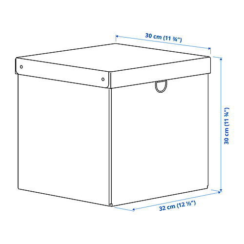 NIMM - 連蓋貯物盒, 黑色, 32x30x30 cm | IKEA 香港及澳門