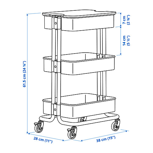 RÅSKOG/NORRÅVA 附蓋活動几