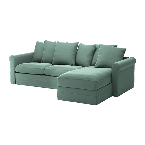 GRÖNLID 3-seat sofa-bed with chaise longue