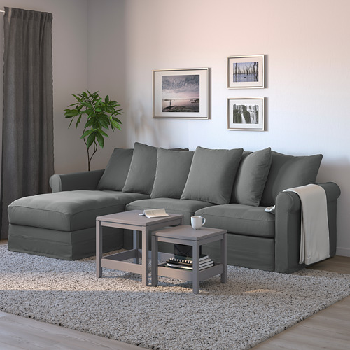 GRÖNLID 3-seat sofa-bed with chaise longue