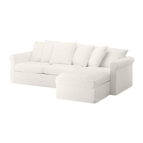 GRÖNLID cover 3-seat sofa-bed w chaise lng