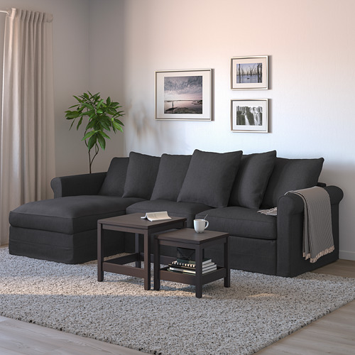 GRÖNLID 3-seat sofa-bed with chaise longue