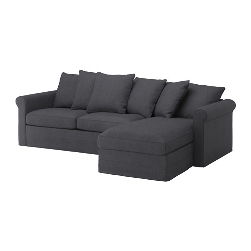 GRÖNLID 3-seat sofa-bed with chaise longue