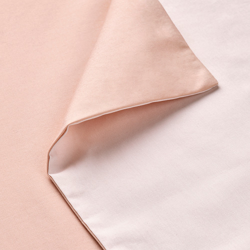 STRANDTALL duvet cover and pillowcase, dark pink/light pink, 150x200/50x80 cm