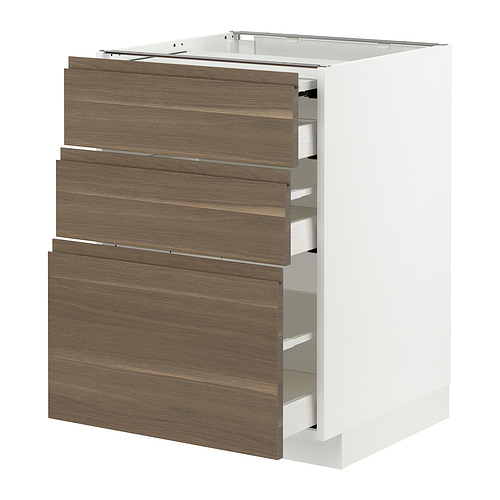 METOD/MAXIMERA bc w pull-out work surface/3drw