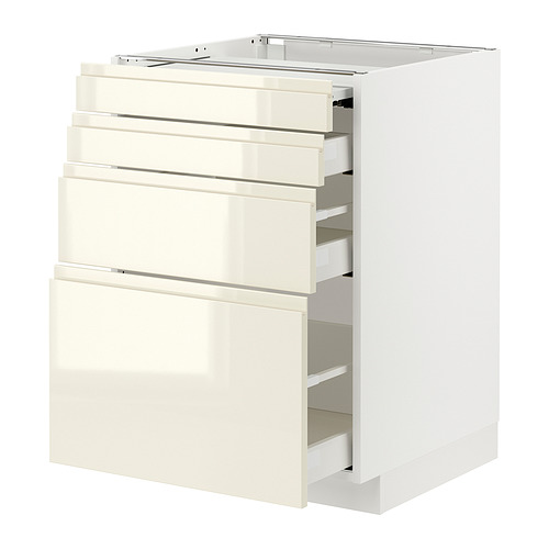METOD/MAXIMERA bc w pull-out work surface/3drw
