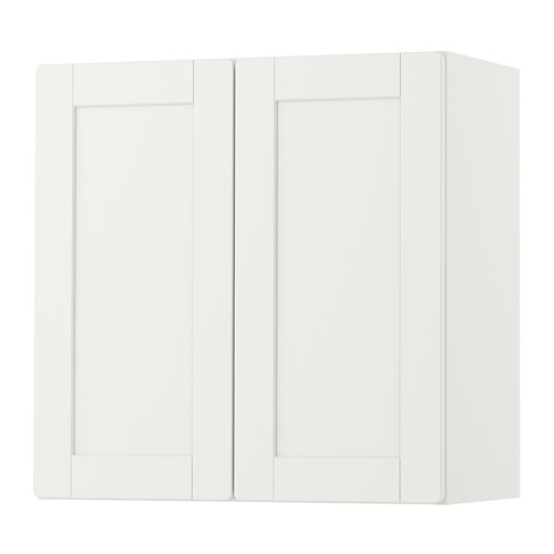 SMÅSTAD wall cabinet, white with frame/with 1 shelf