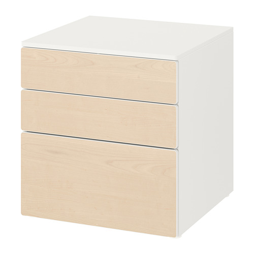 PLATSA/SMÅSTAD chest of 3 drawers