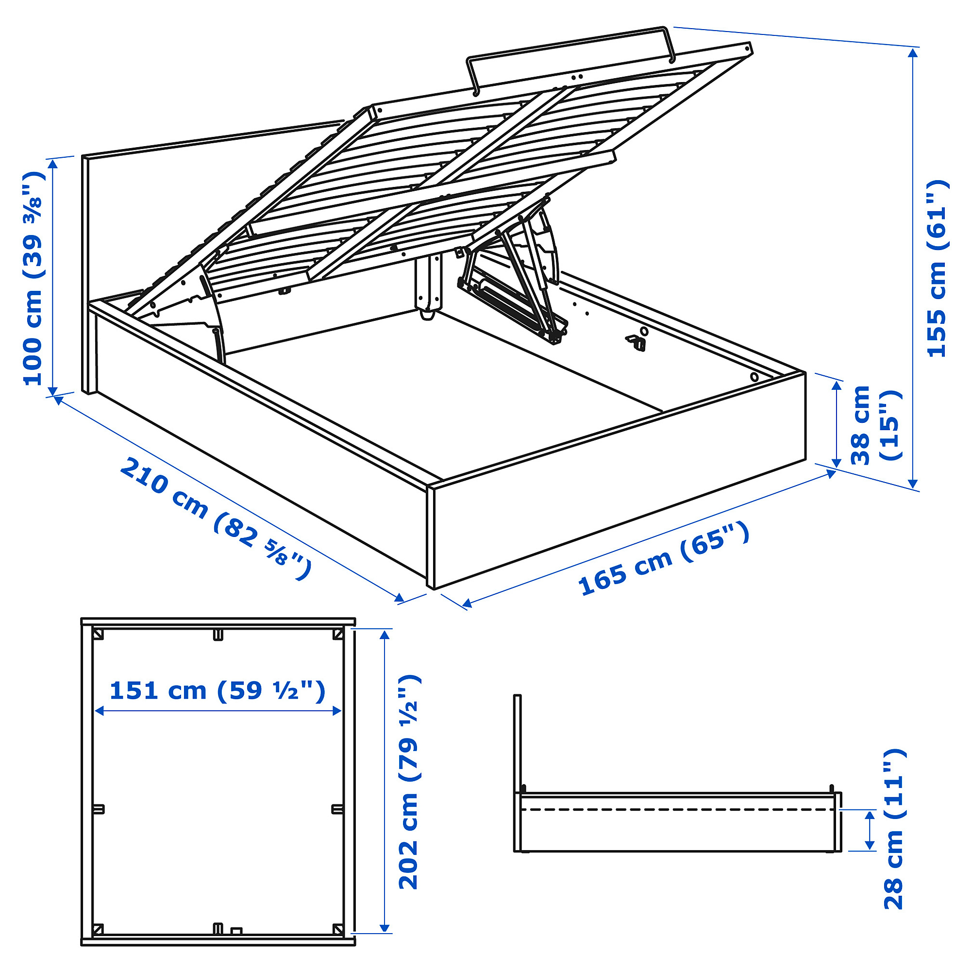 MALM ottoman bed