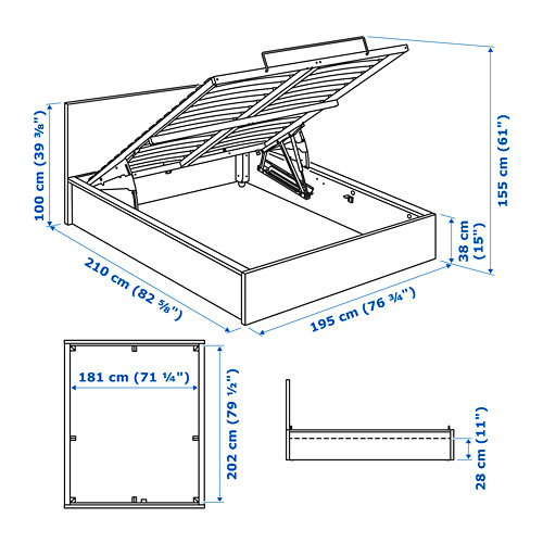 MALM ottoman bed