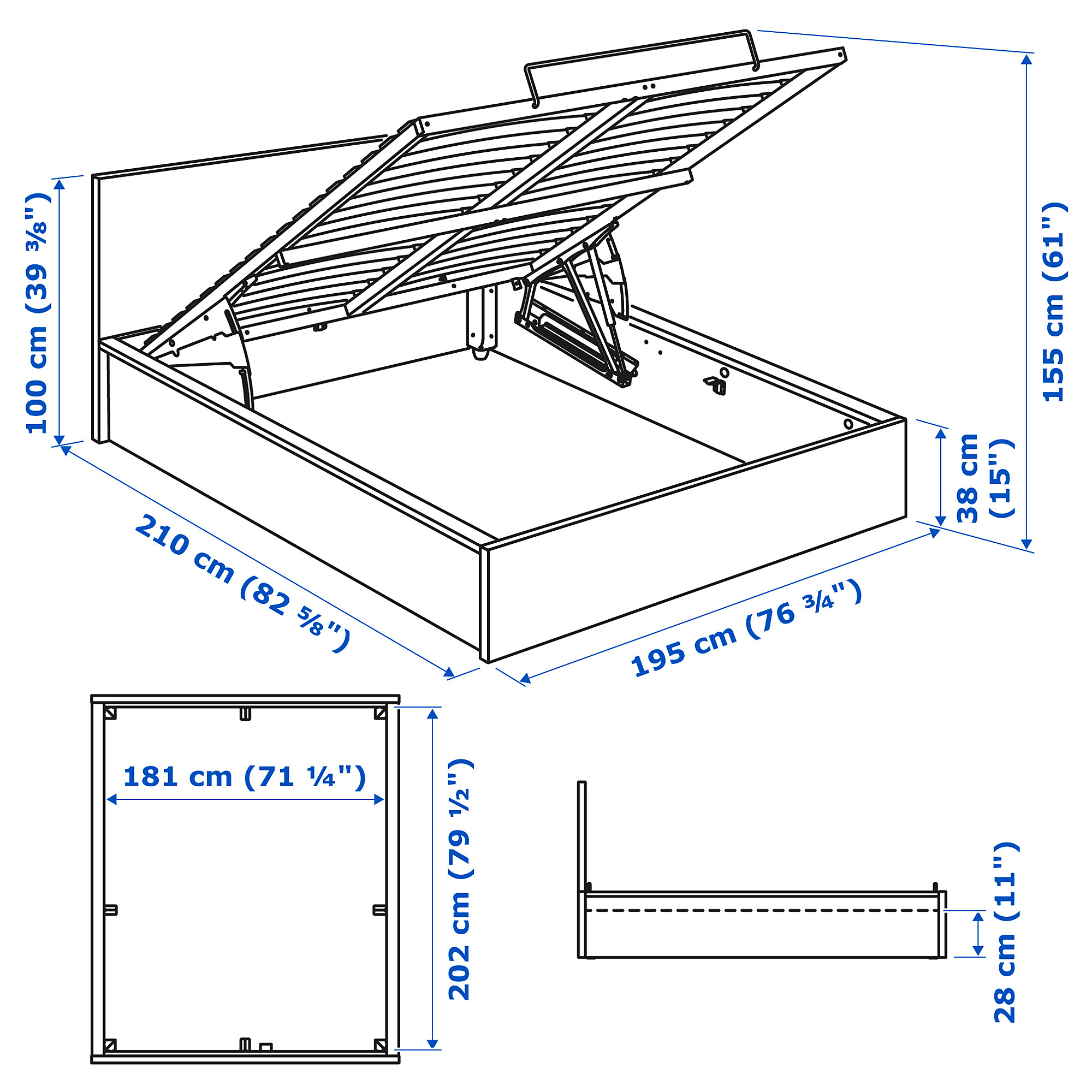 MALM ottoman bed