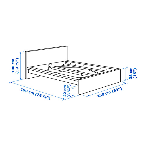 MALM bedroom furniture, set of 3