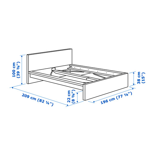 MALM bedroom furniture, set of 3