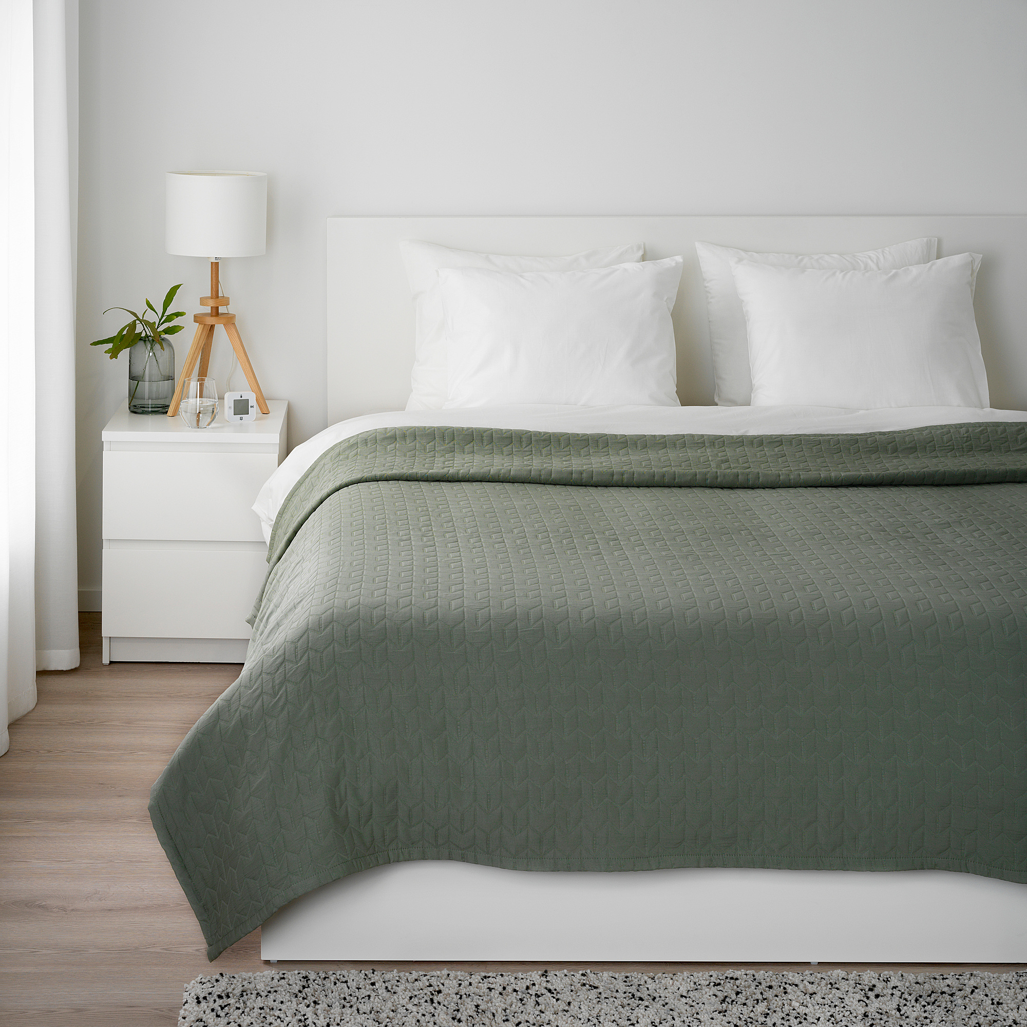 KÖLAX - bedspread, grey-green | IKEA 